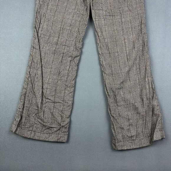 Theory Pants Womens 4 Black Plaid Wide Leg Flare Career Office Flannel Trouser* - Picture 9 of 16